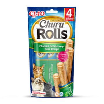 Inaba INABA Churu Rolls Piletina i Tuni – poslastica za mačke – 4x10 g