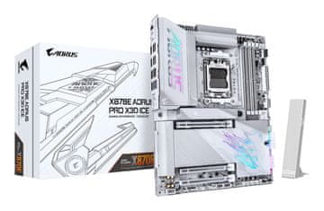 slomart GIGABYTE X870E AORUS PRO X3D ICE matična ploča - Podrška za AMD Ryzen 9000 CPU, DDR5 9000Hz, Wi-Fi 7
