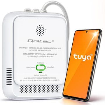 Qoltec Qoltec 52654 detektor curenja plina (CH4, CO), Wi-Fi, alarm 85dB