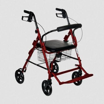 PREMIUM REHAFUND Oslo Premium RF-616/C hodalica s 4 kotača, kotači 20 cm, 136 kg, crvena/crna