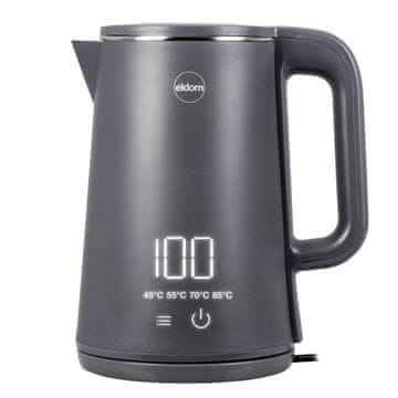 Eldom ELDOM C515S sivo električno kuhalo, 1.8L, 2000W