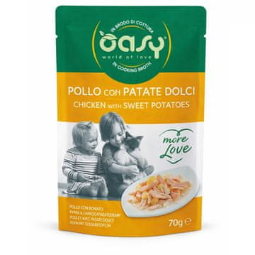Oasy OASY More Love Piletina sa slatkim krumpirom - mokra hrana za mačke, 70g