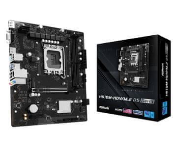 ASRock Asrock H610M-HDV/M.2 D5 Gen5 matična ploča, Intel H610, LGA 1700, mATX