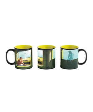 Heat Šalica koja mijenja boju Good Loot Cyberpunk 2077 - V & Edward Hopper, 450 ml, crna/žuta