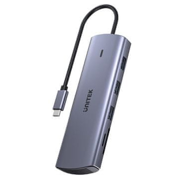 Unitek UNITEK 9-u-1 USB-C Hub, HDMI, VGA, SD, RJ45, PD 100W
