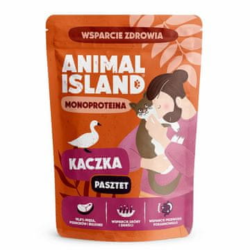 Animal ANIMAL ISLAND Monoproteinska mokra hrana za mačke - Patka - 100g