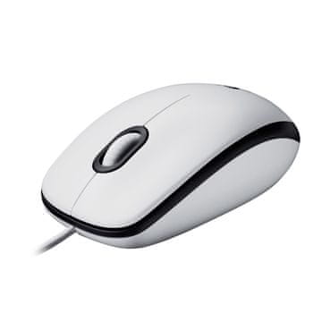 slomart Logitech Mouse M100, miš, bijeli