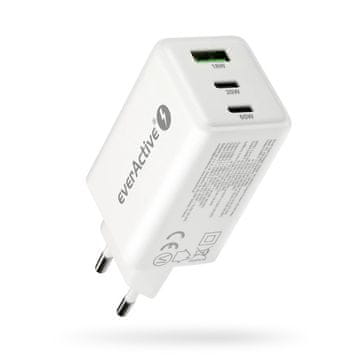 slomart EAV GaN brzi punjač: 1x USB, 2x USB-C, 65W, bijeli