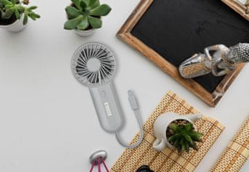N'OVEEN NOVEEN F220 USB prijenosni ručni ventilator, sivi