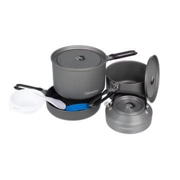 slomart FIRE-MAPLE Kuhinjski set Feast Cookware Set 4-dijelni, crni