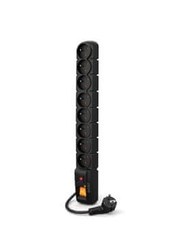 ACA Produžni kabel ACA S8 crni, 8 utičnica, 5m