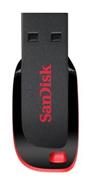 slomart SanDisk Cruzer Blade USB stick 128 GB USB 2.0 crna, crvena