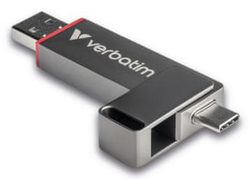Verbatim Verbatim Dual QuickStick USB stick 512GB, USB-A/USB-C 3.2 Gen 1, siva