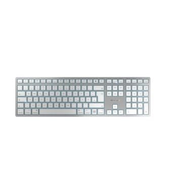 slomart CHERRY KW 9100 SLIM FOR MAC tipkovnica USB + Bluetooth QWERTZ njemačka srebrna