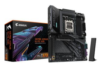 Gigabyte GIGABYTE X870E AORUS ELITE X3D matična ploča, AM5, DDR5 9000Hz, Wi-Fi 7, 5GbE LAN