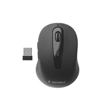 GEM Gembird MUSW-6B-01 bežični optički miš, 1600 DPI, crni