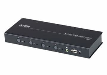 ATE ATEN US334 USB KM prekidač, 4-portni, USB 3.2 Gen 1, crni