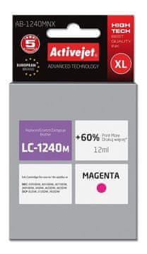 ActiveJet Zamjenska tinta Activejet AB-1240MNX za Brother LC1240M/1220M, magenta, 12ml, XL