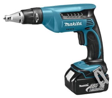 MAK Makita DFS451RFJ akumulatorski odvijač za gips ploče 18V, plava/crna