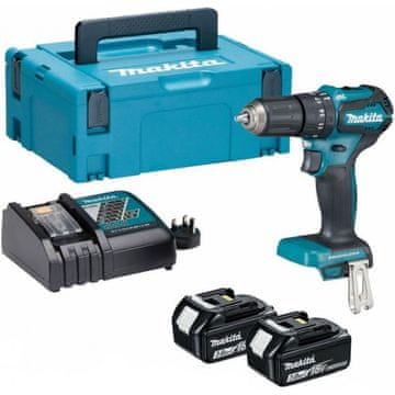slomart Makita DHP485RAJ akumulatorski udarni odvijač 18V 50/27Nm, 2x2,0Ah baterije