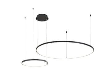 Ledlight Action S.A. SIBIU viseća LED svjetiljka, 2x okrugla, 4000K, crna