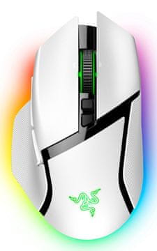 Razer Razer Basilisk V3 Pro gaming miš, RF Wireless + Bluetooth + USB-C, 30000 DPI, bijela