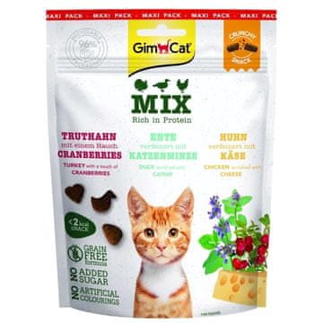 GMC GIMCAT Crunchy Snacks Protein Rich Mix, poslastica za mačke, 140g
