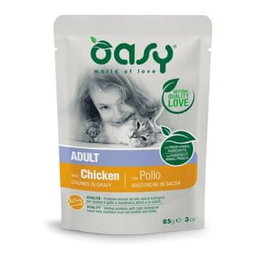 Oasy OASY Chunks in gravy Piletina - mokra hrana za mačke - 85g