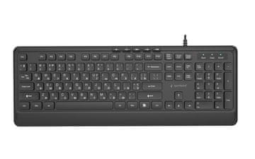 GEM Gembird KB-MCH-05-CYRL Slim Tipkovnica, USB, Crna, Multimedijska