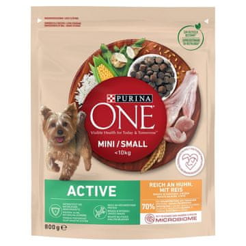 Purina PURINA One Mini/Small Active Rich in chicken hrana za pse, 800 g
