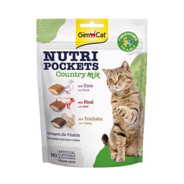 GMC GIMCAT Nutri Pockets Country mix – poslastica za mačke – 150g