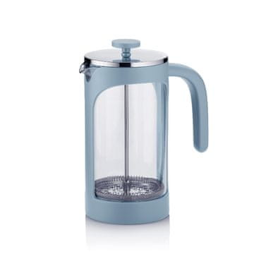 Kela Čajnik i aparat za kavu French press, dimno plava, 1 litra