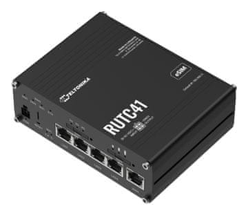 slomart Teltonika RUTC41 5G usmjerivač, Gigabit Ethernet, Dvopojasni (2.4/5 GHz), Crni