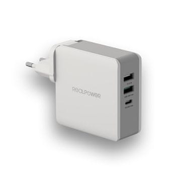 RealPower RealPower DeskCharge-65 putni punjač, 65W, sivi