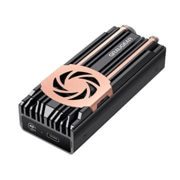 slomart GRAUGEAR G-M2U4-40G-F kućište za SSD M.2, 40 Gbit/s, aluminij, crno