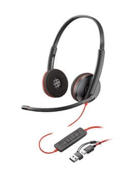 HP HP Poly Blackwire 3220 Stereo USB-C slušalice + USB-C/A adapter