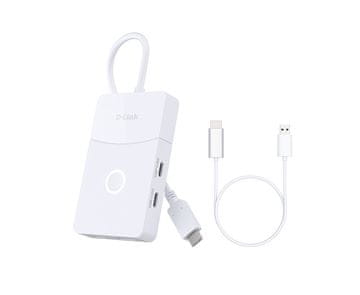 D-LINK D-Link DUP-501 USB 3.2 Gen 1 (3.1 Gen 1) Type-C sučelje hub, 5000 Mbit/s, bijela