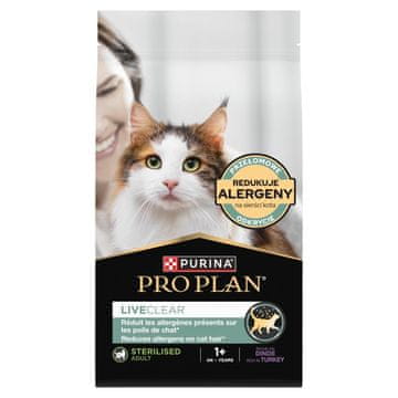 Purina PURINA Pro Plan LiveClear Sterilised puretina, suha hrana za mačke, 2.8kg