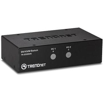 slomart TRENDnet TK-222DVK KVM prekidač, 2-portni, VGA/USB, crni
