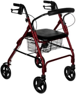 PREMIUM REHAFUND Palermo Premium RF-615/C četverokotačna hodulja, crna/crvena