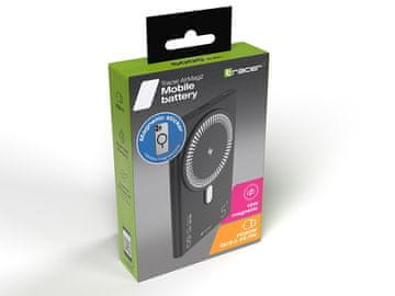 Tracer Tracer AirMag2 5000 mAh power bank, bežično punjenje, crna