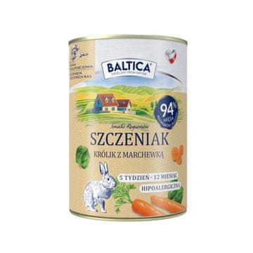 slomart BA5 Smaki regionów Puppy Zec s mrkvom mokra hrana za štence - 400g