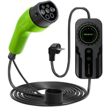 Qoltec Qoltec punjač za EV 3.5kW, podesivi 2u1 (prijenosni/wallbox), tip 2, LCD, 5m