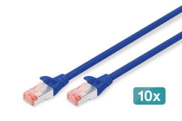 Digitus Digitus CAT 6 S/FTP mrežni kabel, 10 komada, 1m, plavi