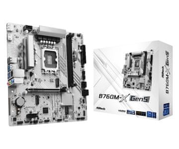 slomart Matična ploča Asrock B760M-X Gen5, Micro ATX, LGA 1700, DDR5