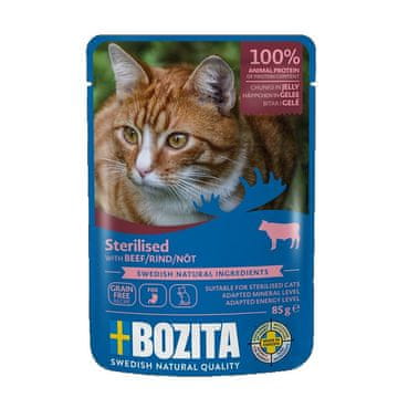 Bozita BOZITA Sterilised Govedina komadići u umaku - mokra hrana za mačke - 85g