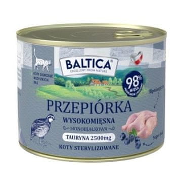 slomart BALTICA Smaki regionów Mokra hrana za mačke Prepelica - 185g