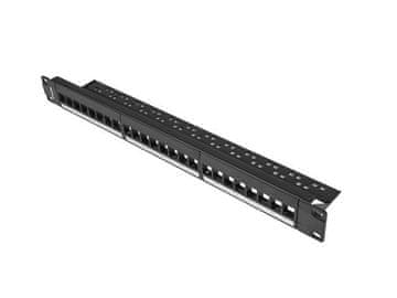 slomart Lanberg PPKS-1024-B Patch Panel 1U, Crna