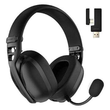 slomart HATOR Hyperpunk 3 Gaming slušalice, bežične/žičane, USB-C/A, Bluetooth, crna