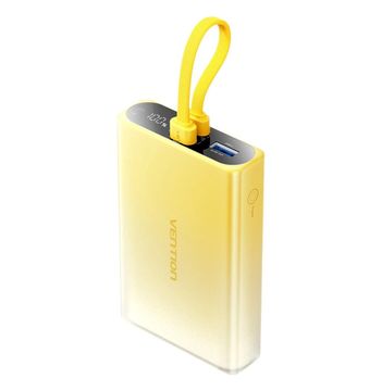 Vention Vention Power bank, 10000mAh, 22.5W, LED, USB-C/Lightning/USB-A, žuti